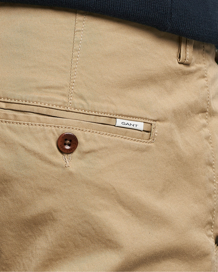 Homme | Pantalons | Gant | Slim Fit Twill Chino Dark Khaki