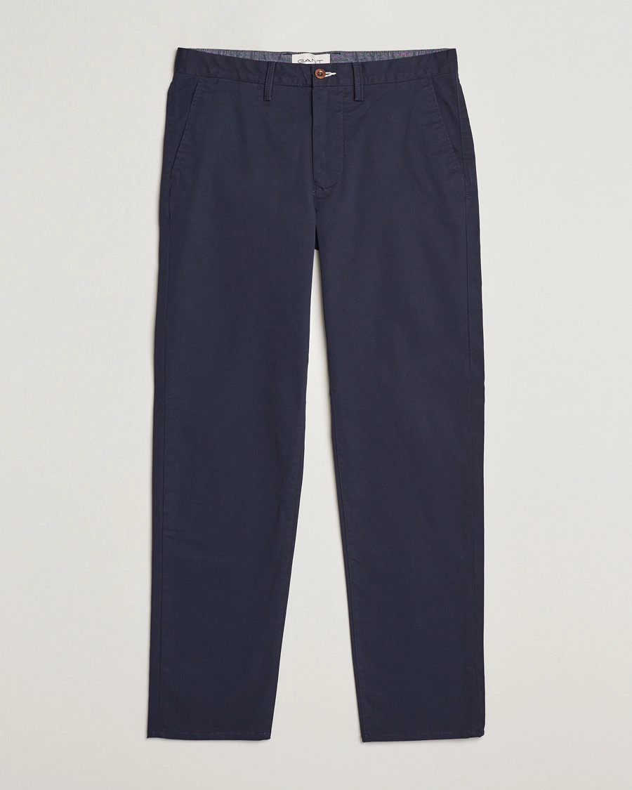 Homme | Pantalons | GANT | Regular Fit Twill Chino Marine