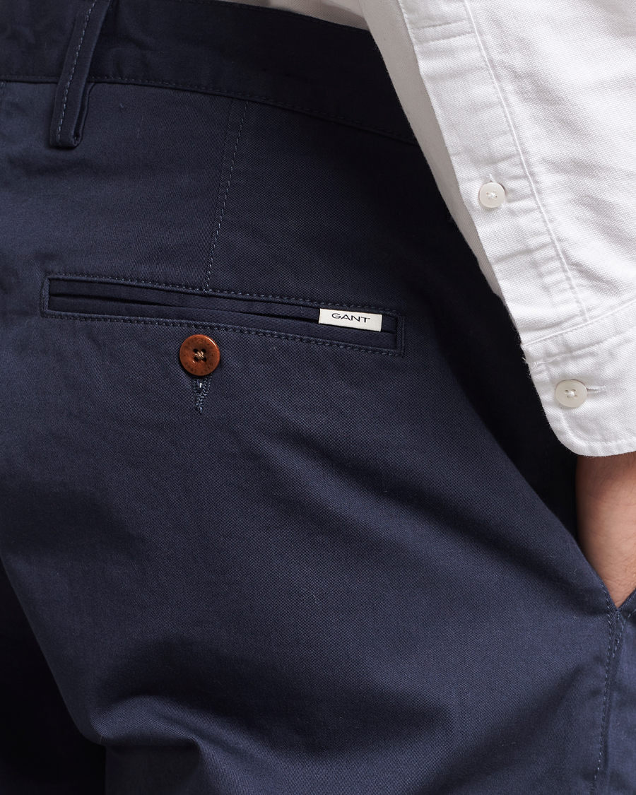 Homme | Pantalons | GANT | Regular Fit Twill Chino Marine