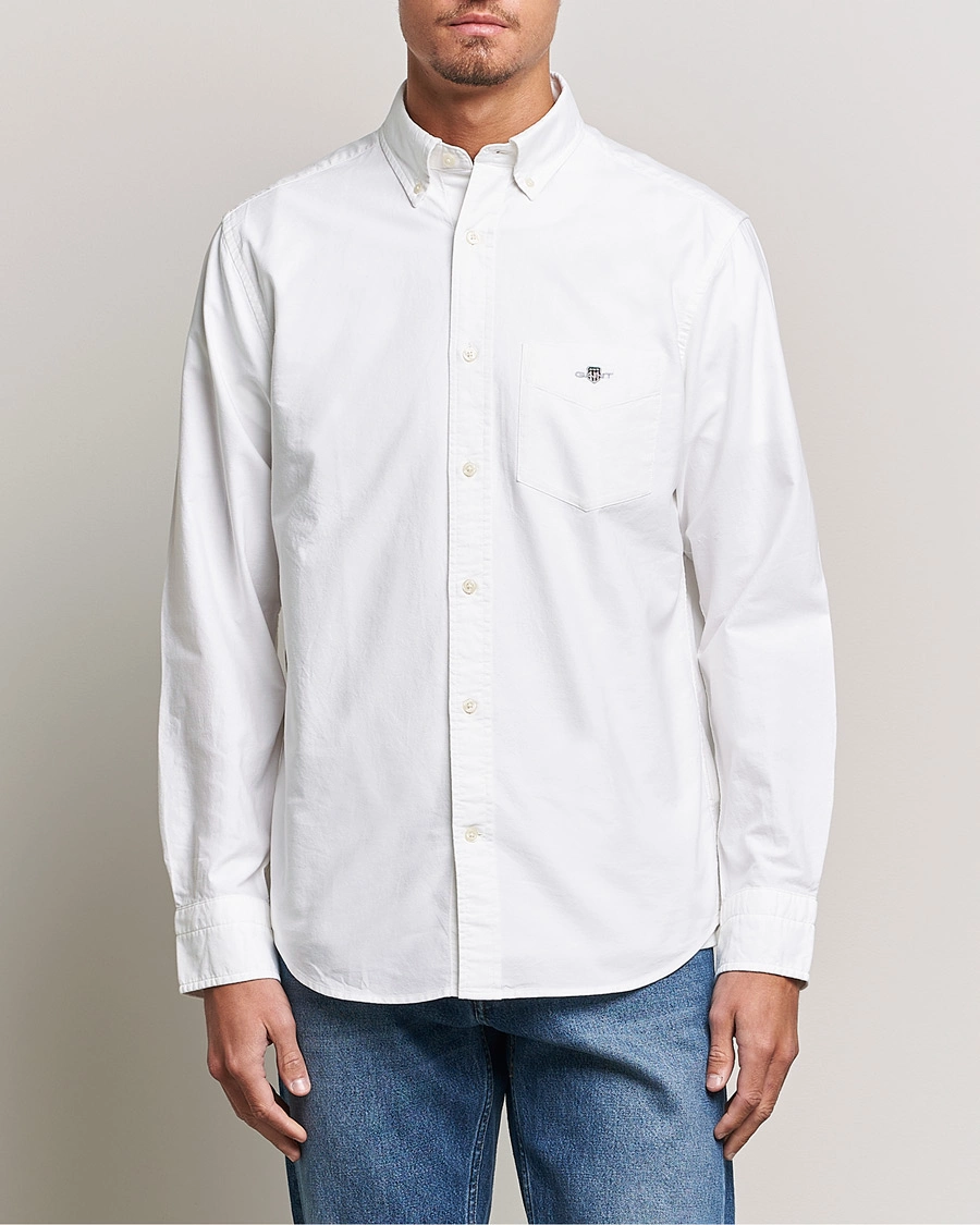 Homme | Chemises | GANT | Regular Fit Oxford Shirt White