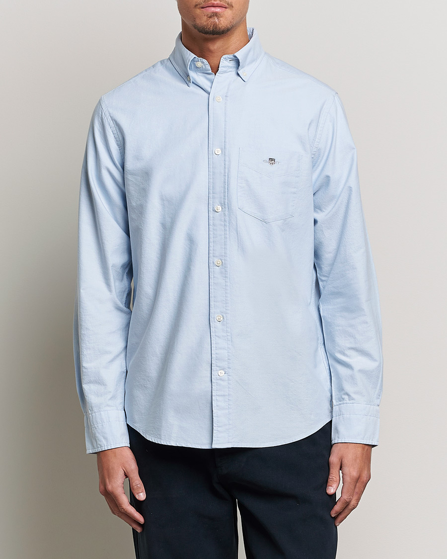 Homme | GANT | GANT | Regular Fit Oxford Shirt Light Blue