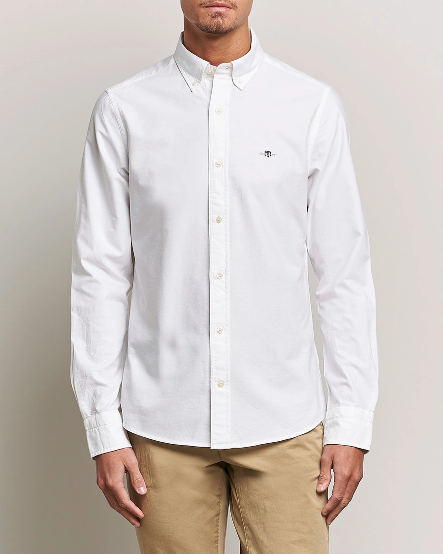 Homme | GANT | GANT | Slim Fit Oxford Shirt White