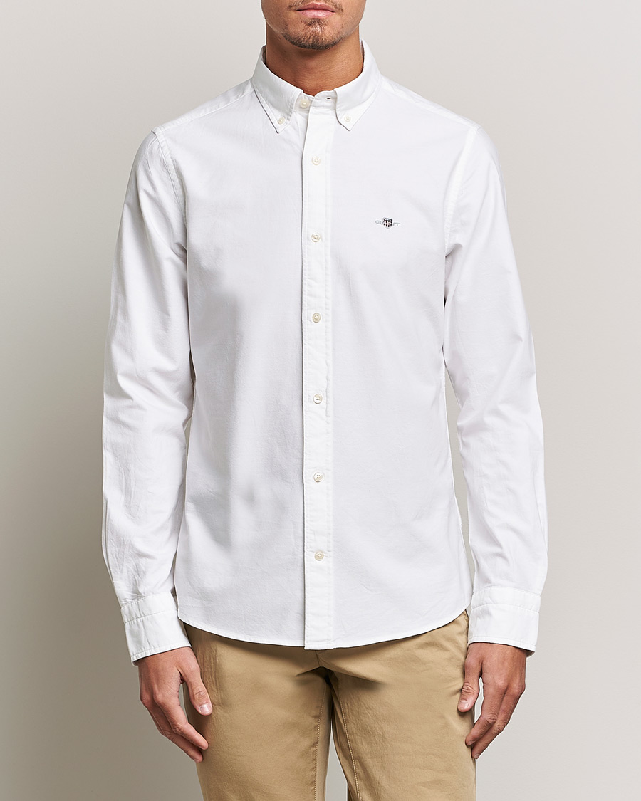 Homme | Chemises | Gant | Slim Fit Oxford Shirt White