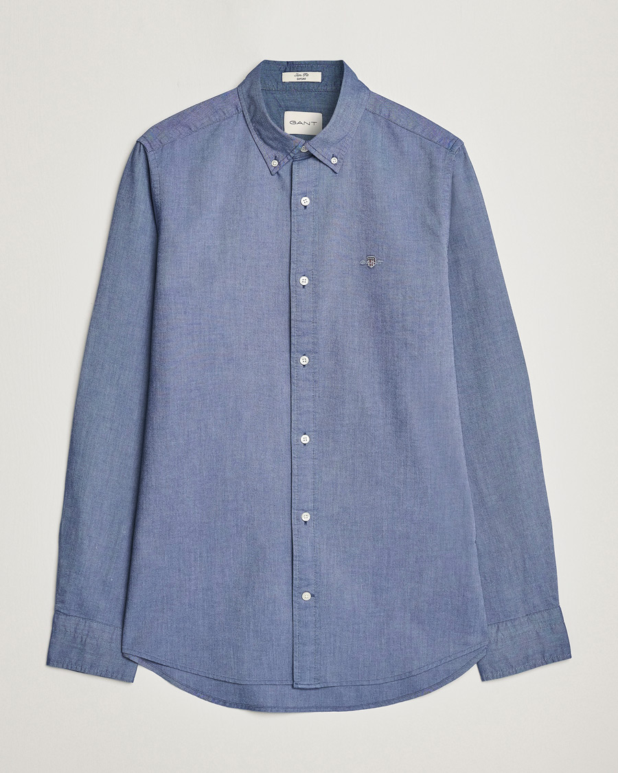 Homme | Chemises | Gant | Slim Fit Oxford Shirt Persian Blue