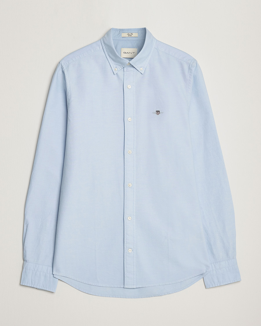 Homme | Chemises | Gant | Slim Fit Oxford Shirt Light Blue