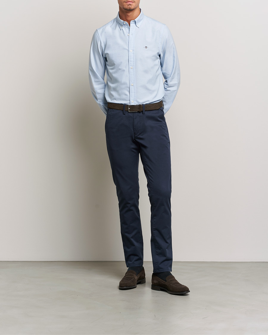 Homme | Chemises | Gant | Slim Fit Oxford Shirt Light Blue