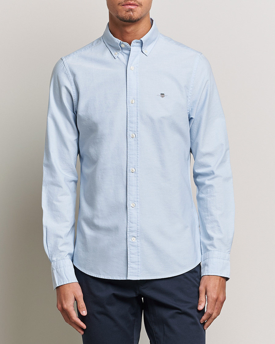 Homme | Chemises | Gant | Slim Fit Oxford Shirt Light Blue