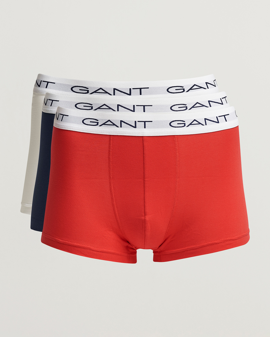 Homme | Sous-Vêtements Et Chaussettes | GANT | 3-Pack Trunk Boxer Red/Navy/White