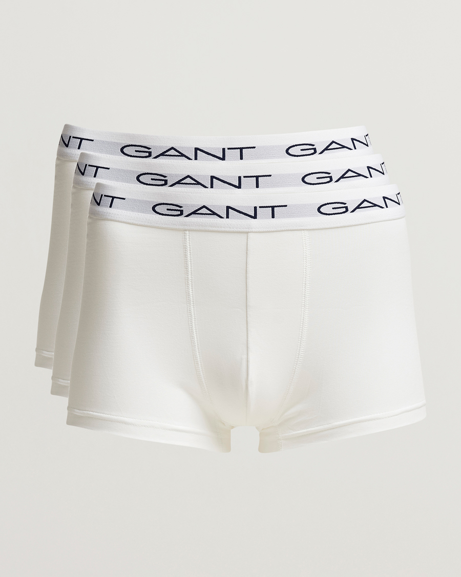 Homme | Sous-Vêtements Et Chaussettes | GANT | 3-Pack Trunk Boxer White