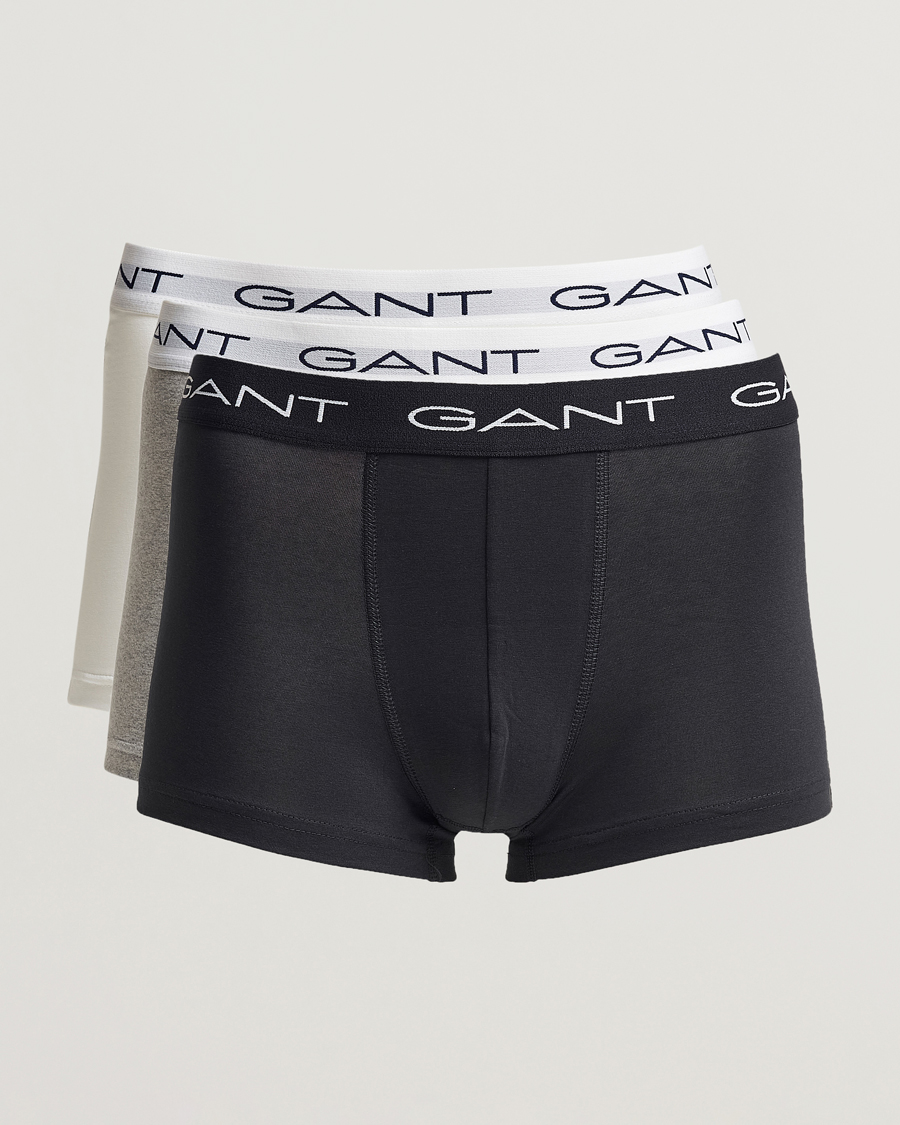 Homme | Sous-Vêtements Et Chaussettes | GANT | 3-Pack Trunk Boxer White/Black/Grey