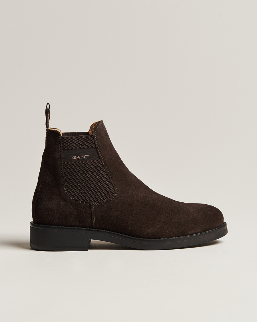 Homme | GANT Prepdale Suede Chelsea Boot Dark Brown | GANT | Prepdale Suede Chelsea Boot Dark Brown
