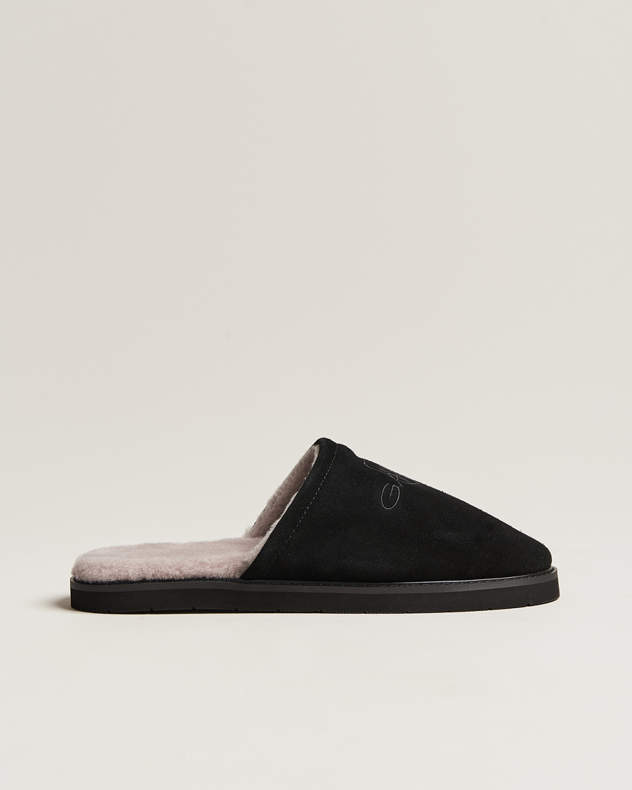 Homme | GANT Tamaware Suede Slippers Black | Gant | Tamaware Suede Slippers Black