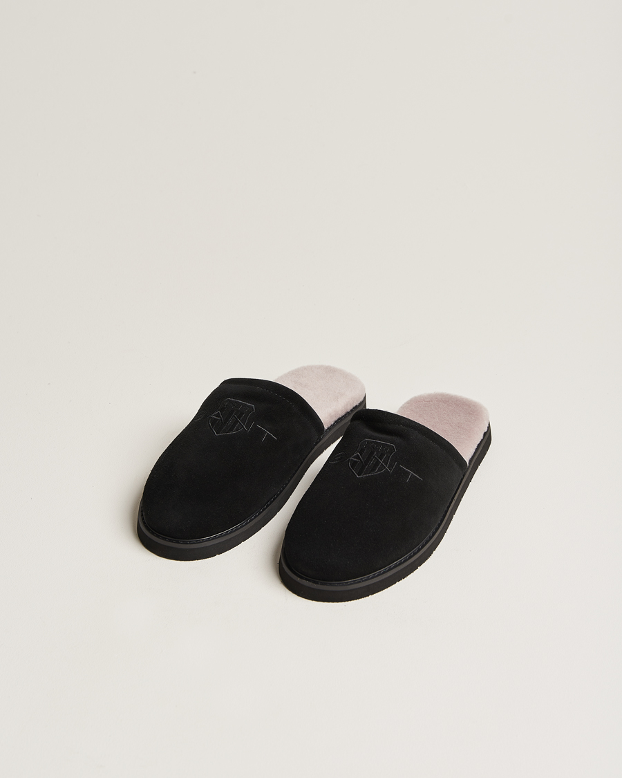 Homme | GANT Tamaware Suede Slippers Black | Gant | Tamaware Suede Slippers Black