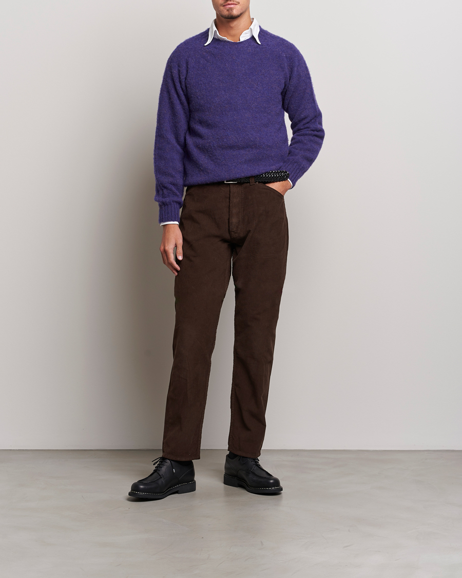 Homme | Pantalons | Drake's | 5-Pocket Selvedge Needlecord Jeans Brown