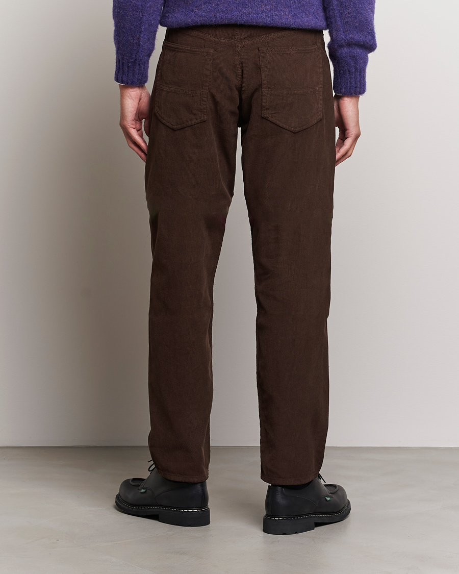 Homme | Pantalons | Drake's | 5-Pocket Selvedge Needlecord Jeans Brown