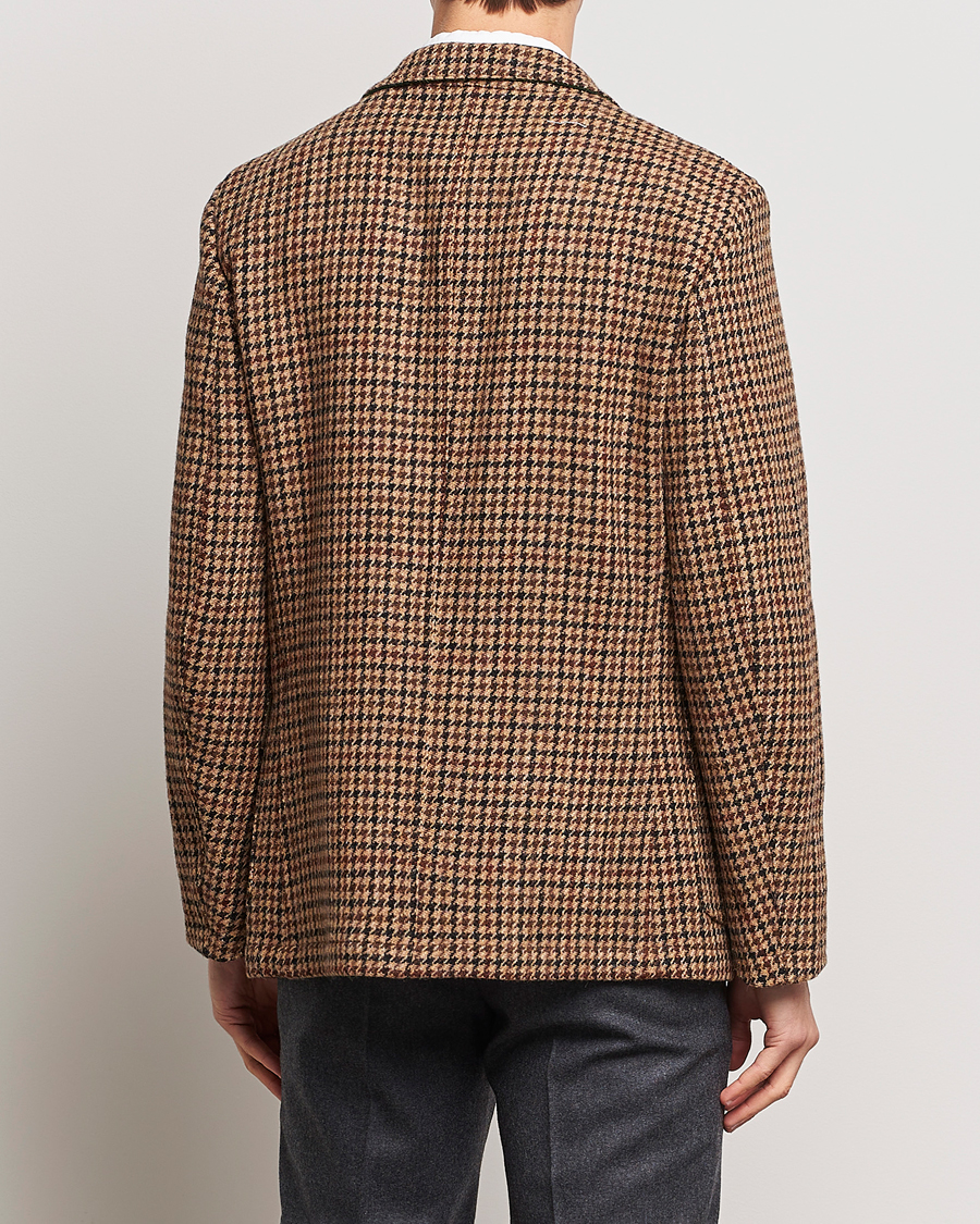 Homme | Blazers | Drake's | MKVII Harris Tweed Games Houndstooth Blazer Brown