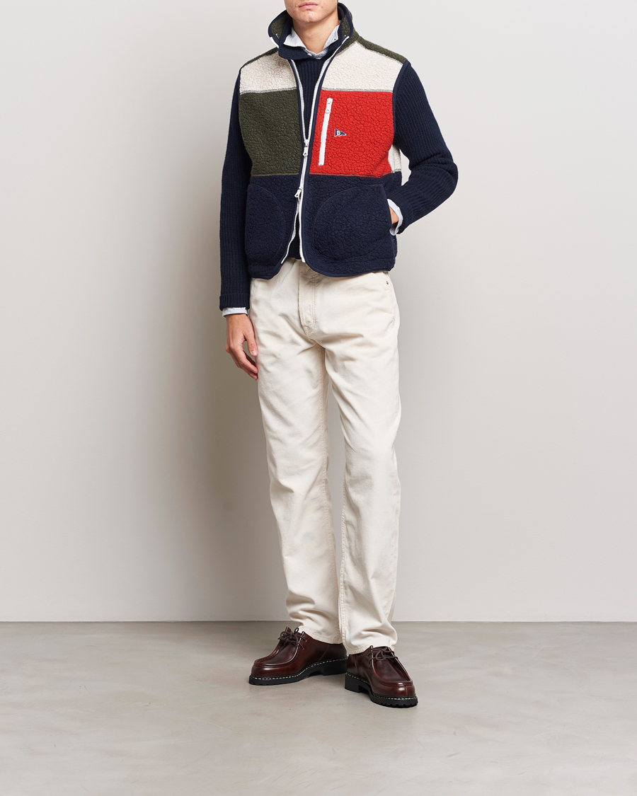 Homme | Pulls Et Tricots | Drake's | Colourblock Boucle Zip Fleece Vest Multi