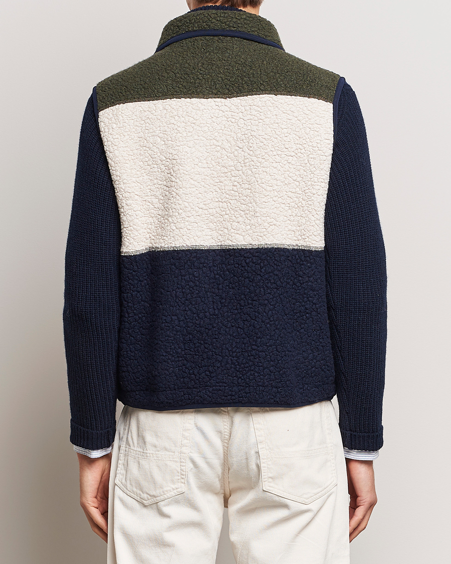 Homme | Pulls Et Tricots | Drake's | Colourblock Boucle Zip Fleece Vest Multi