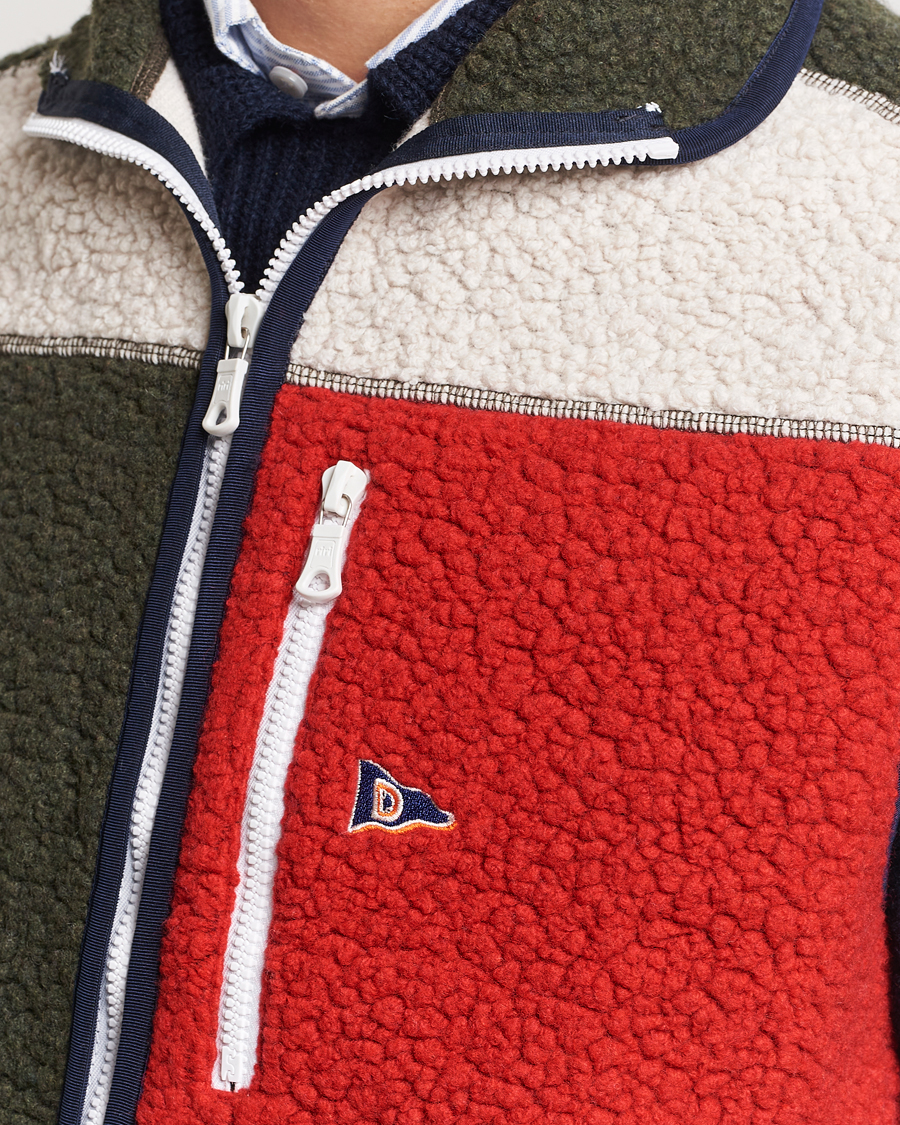 Homme | Pulls Et Tricots | Drake's | Colourblock Boucle Zip Fleece Vest Multi