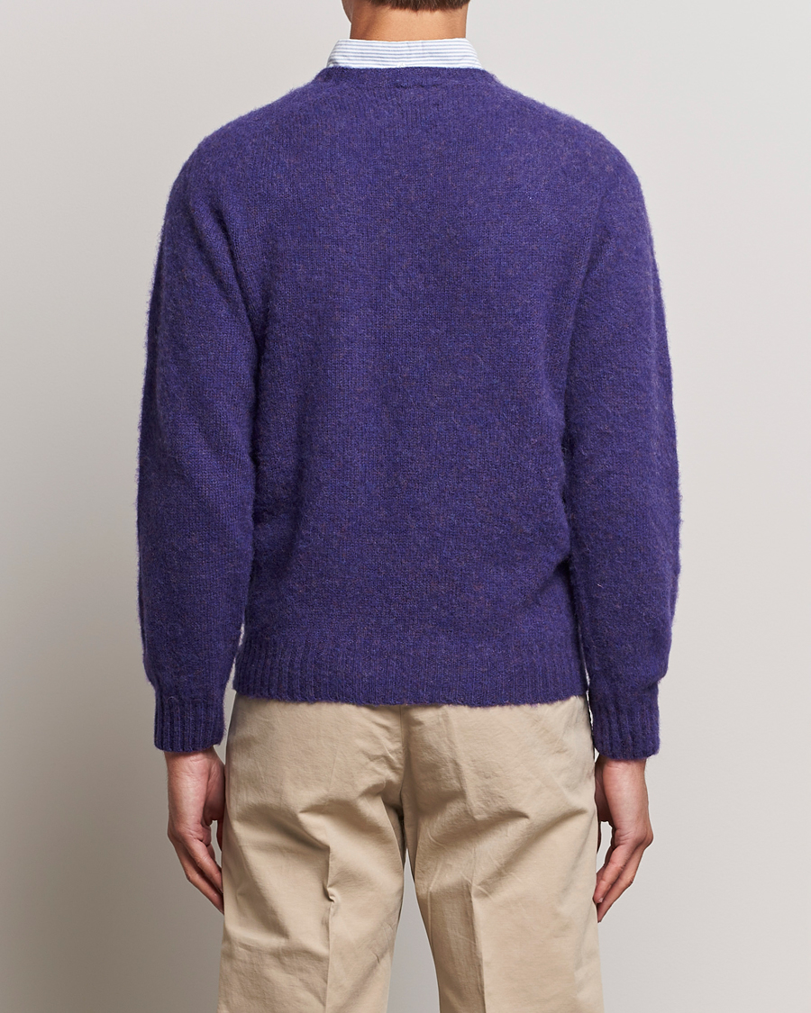 Homme | Pulls Et Tricots | Drake's | Brushed Shetland Crew Purple
