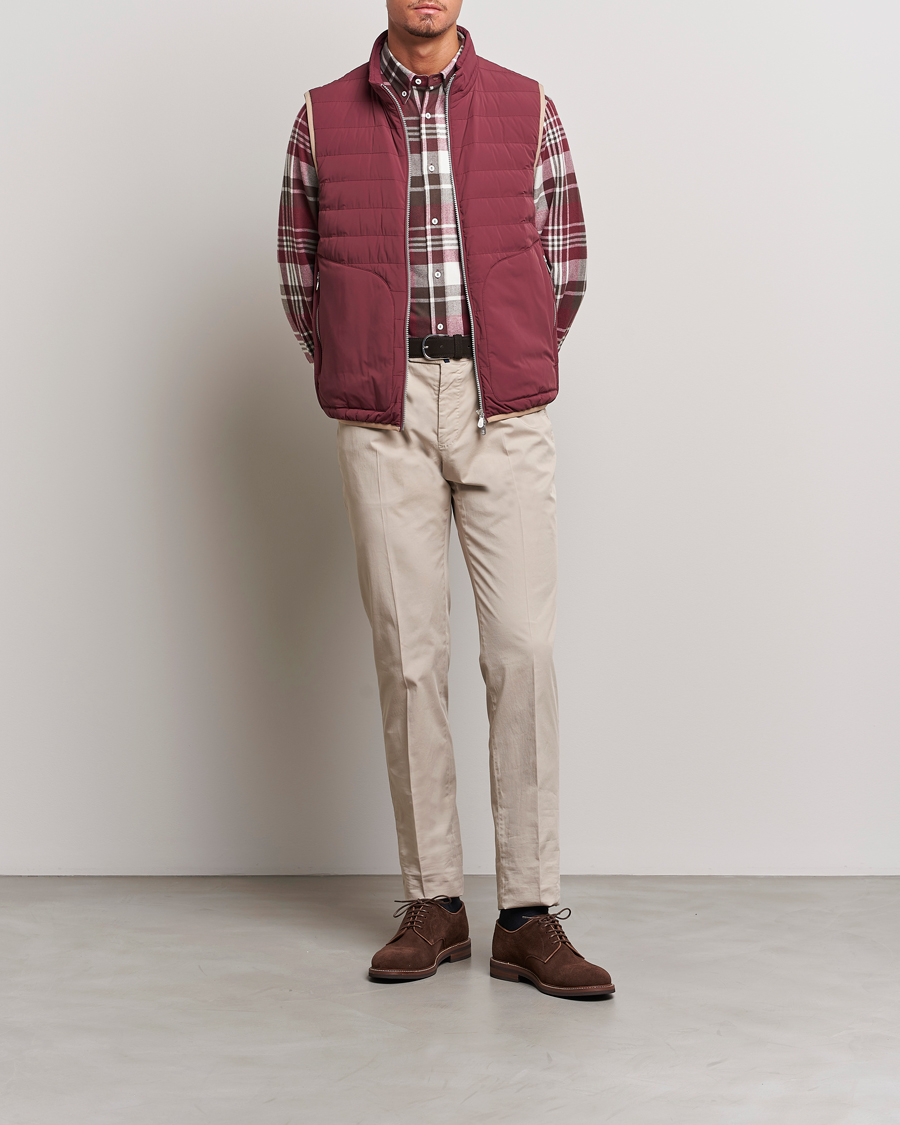 Homme | Manteaux Et Vestes | Brunello Cucinelli | Nylon Down Vest Burgundy