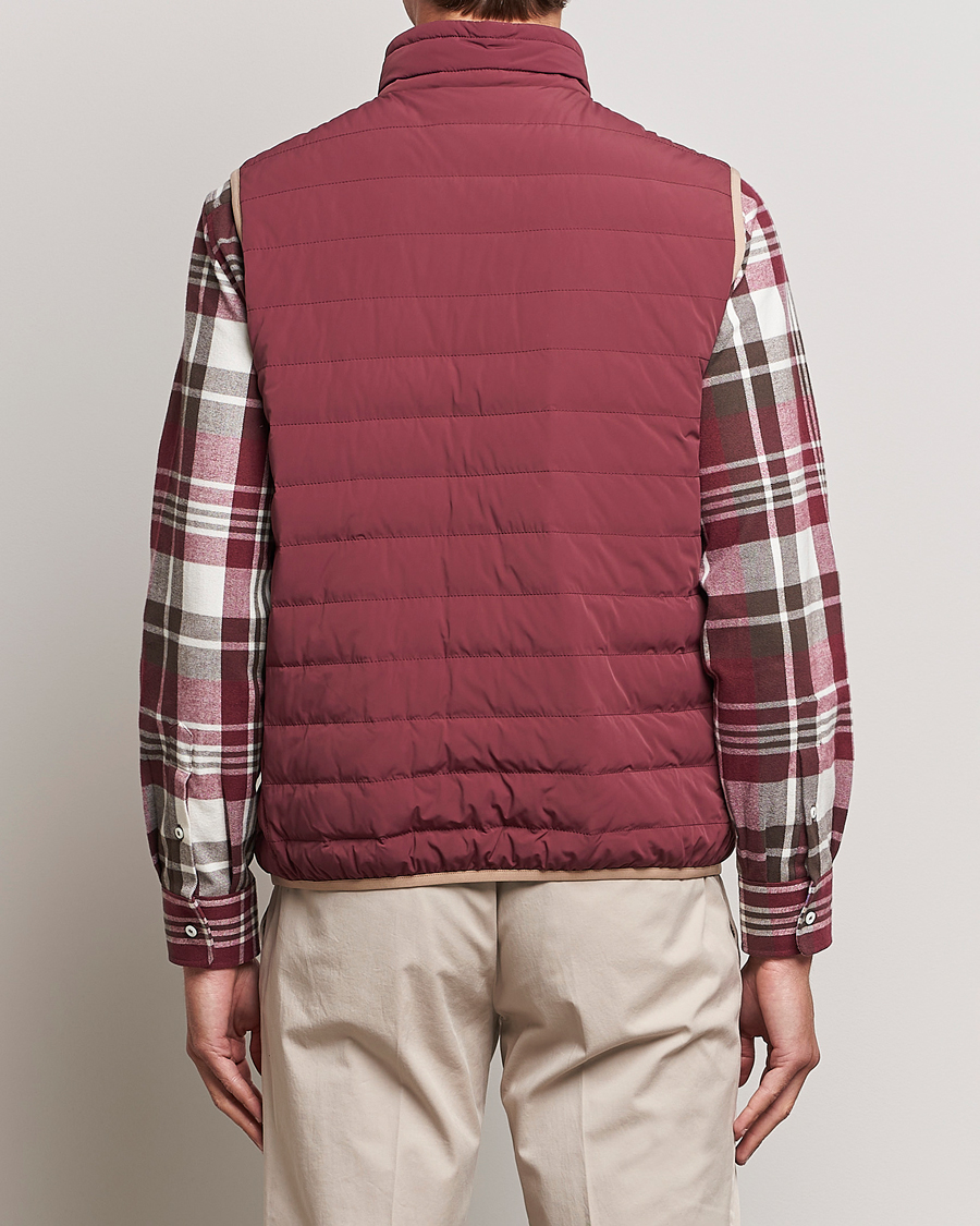 Homme | Manteaux Et Vestes | Brunello Cucinelli | Nylon Down Vest Burgundy