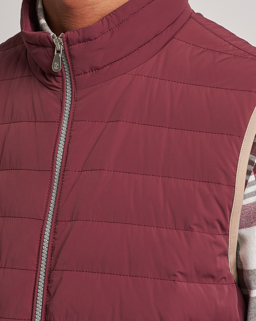 Homme | Manteaux Et Vestes | Brunello Cucinelli | Nylon Down Vest Burgundy