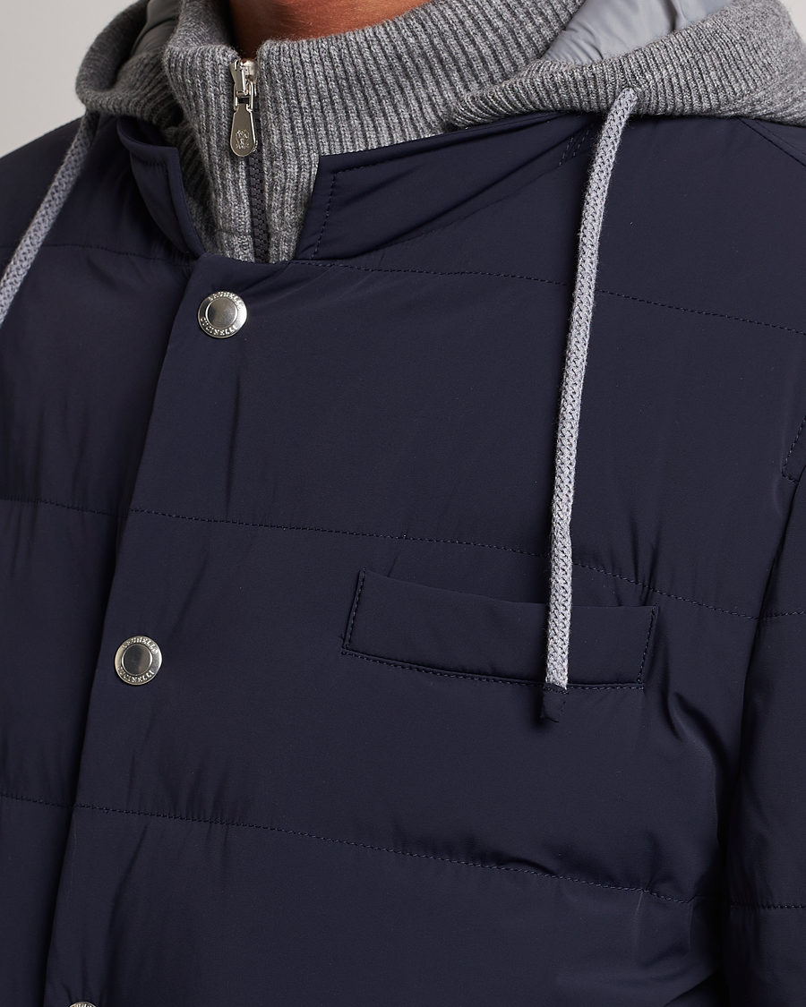 Homme | Manteaux Et Vestes | Brunello Cucinelli | Nylon Down Blazer Jacket Navy