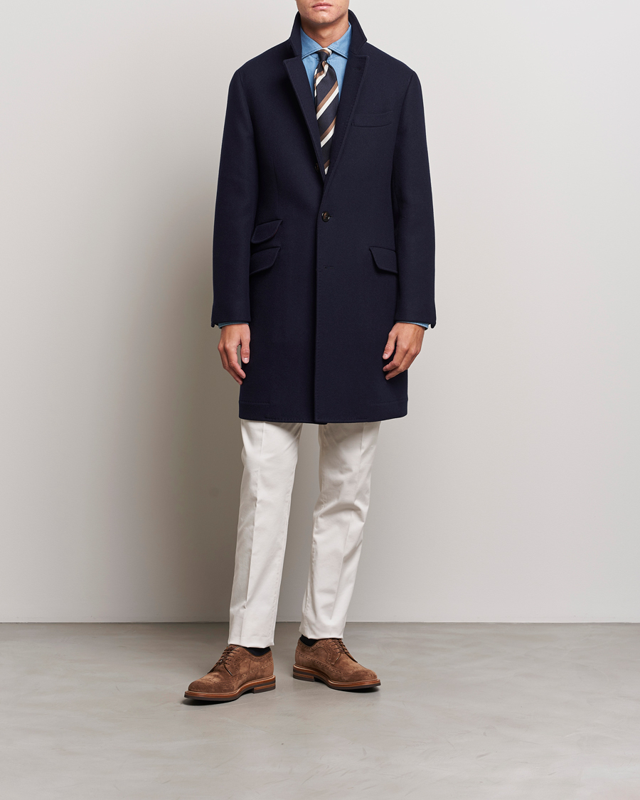 Homme | Manteaux Et Vestes | Brunello Cucinelli | Wool/Cashmere Single Breasted Coat Navy