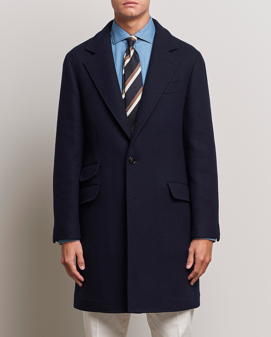 Homme | Manteaux Et Vestes | Brunello Cucinelli | Wool/Cashmere Single Breasted Coat Navy