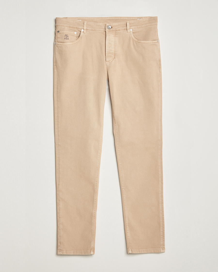 Homme | Pantalons | Brunello Cucinelli | Traditional Fit 5-Pocket Pants Beige