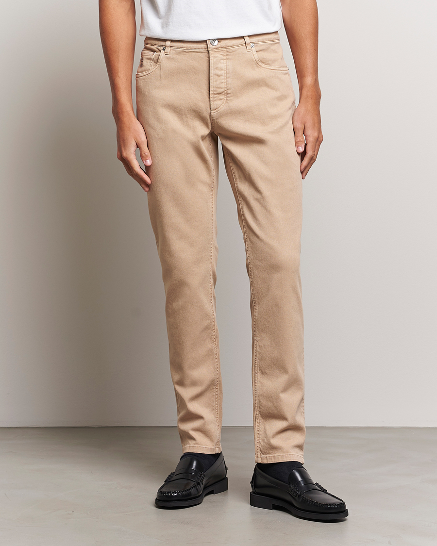 Homme | Pantalons | Brunello Cucinelli | Traditional Fit 5-Pocket Pants Beige