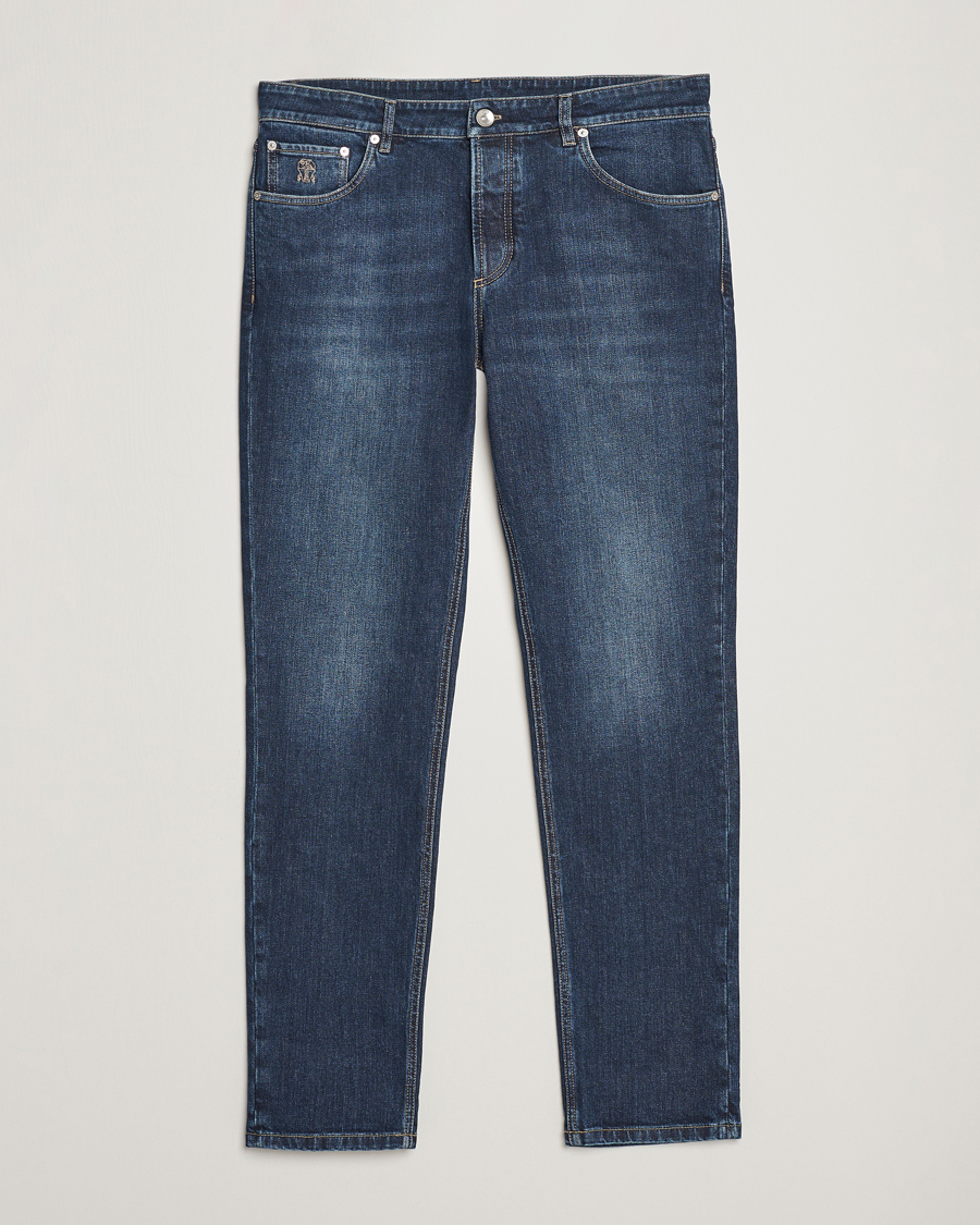 Homme | Jeans | Brunello Cucinelli | Traditional Fit Jeans Dark Wash