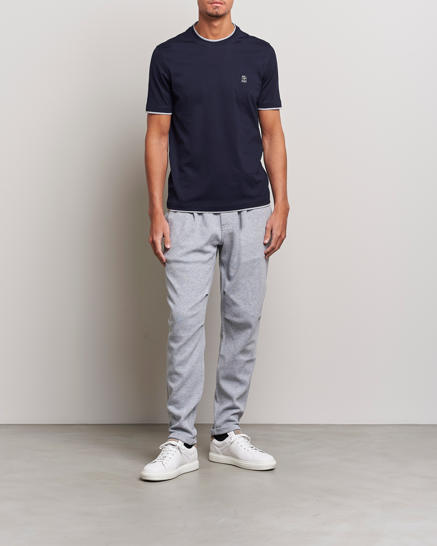 Homme | Pantalons | Brunello Cucinelli | Pleated Soft Sweatpants Grey Melange