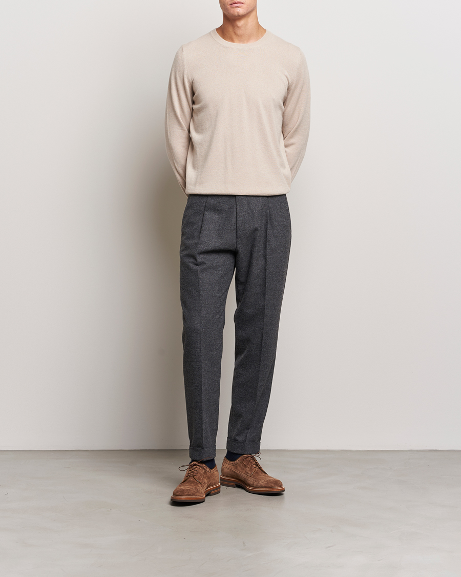 Homme | Pulls Et Tricots | Brunello Cucinelli | 2 Ply Cashmere Pullover Beige