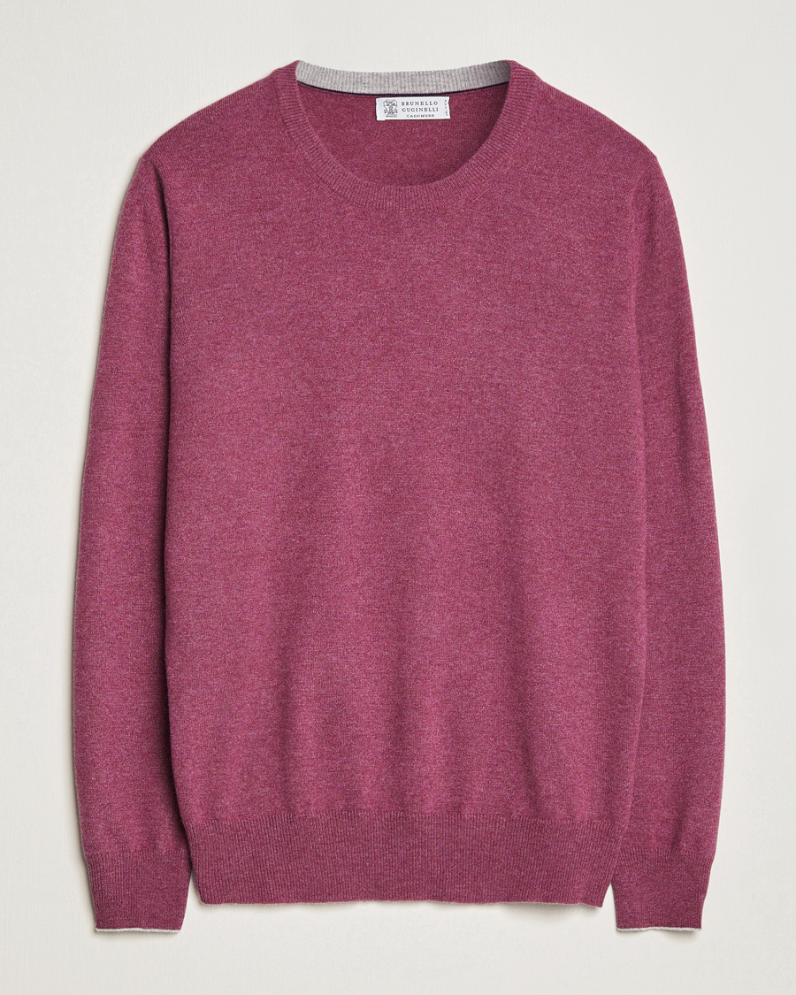 Homme | Pulls Et Tricots | Brunello Cucinelli | 2 Ply Cashmere Pullover Burgundy