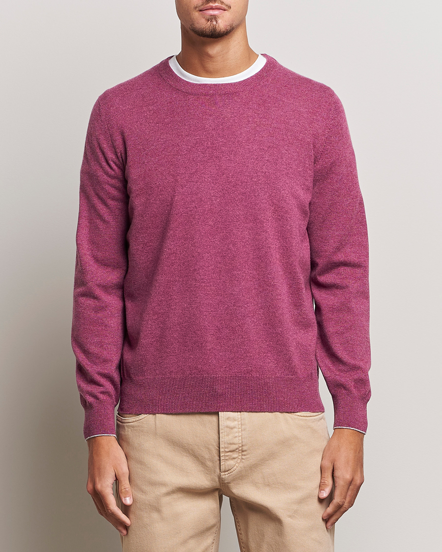 Homme | Pulls Et Tricots | Brunello Cucinelli | 2 Ply Cashmere Pullover Burgundy