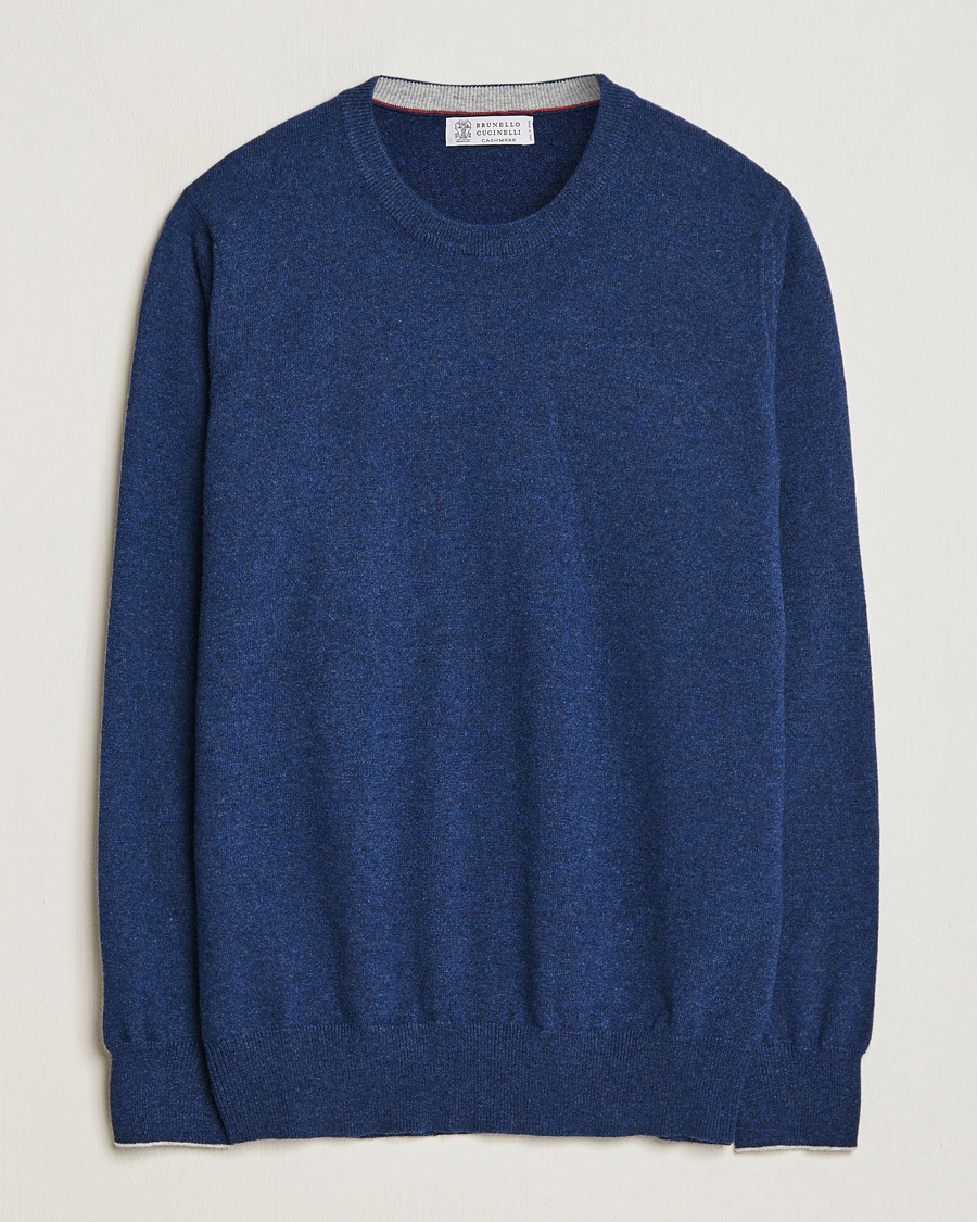 Homme | Pulls Et Tricots | Brunello Cucinelli | 2 Ply Cashmere Pullover Dark Blue