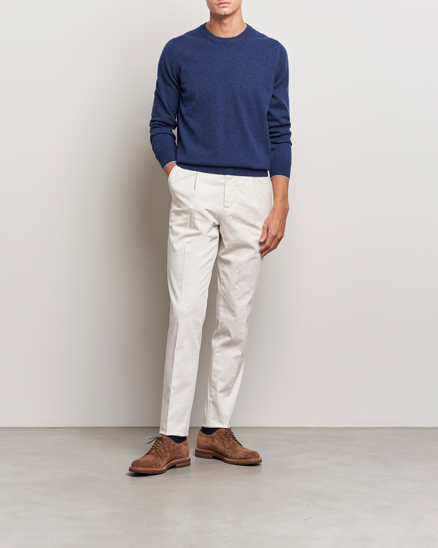 Homme | Pulls Et Tricots | Brunello Cucinelli | 2 Ply Cashmere Pullover Dark Blue