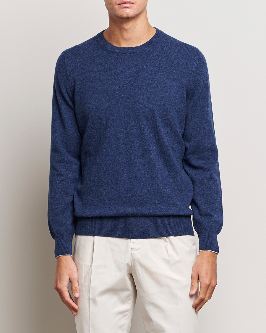 Homme | Pulls Et Tricots | Brunello Cucinelli | 2 Ply Cashmere Pullover Dark Blue