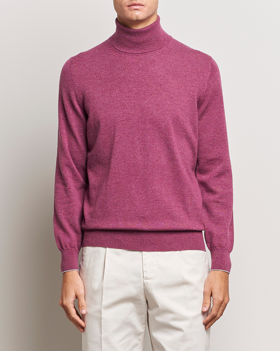 Homme | Pulls Et Tricots | Brunello Cucinelli | 2 Ply Cashmere Rollneck Burgundy