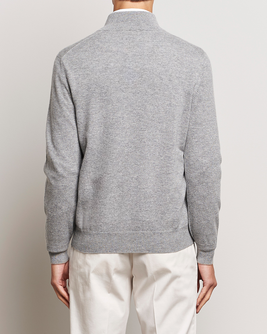 Homme | Pulls Et Tricots | Brunello Cucinelli | 2 Ply Cashmere Half Zip Light Grey