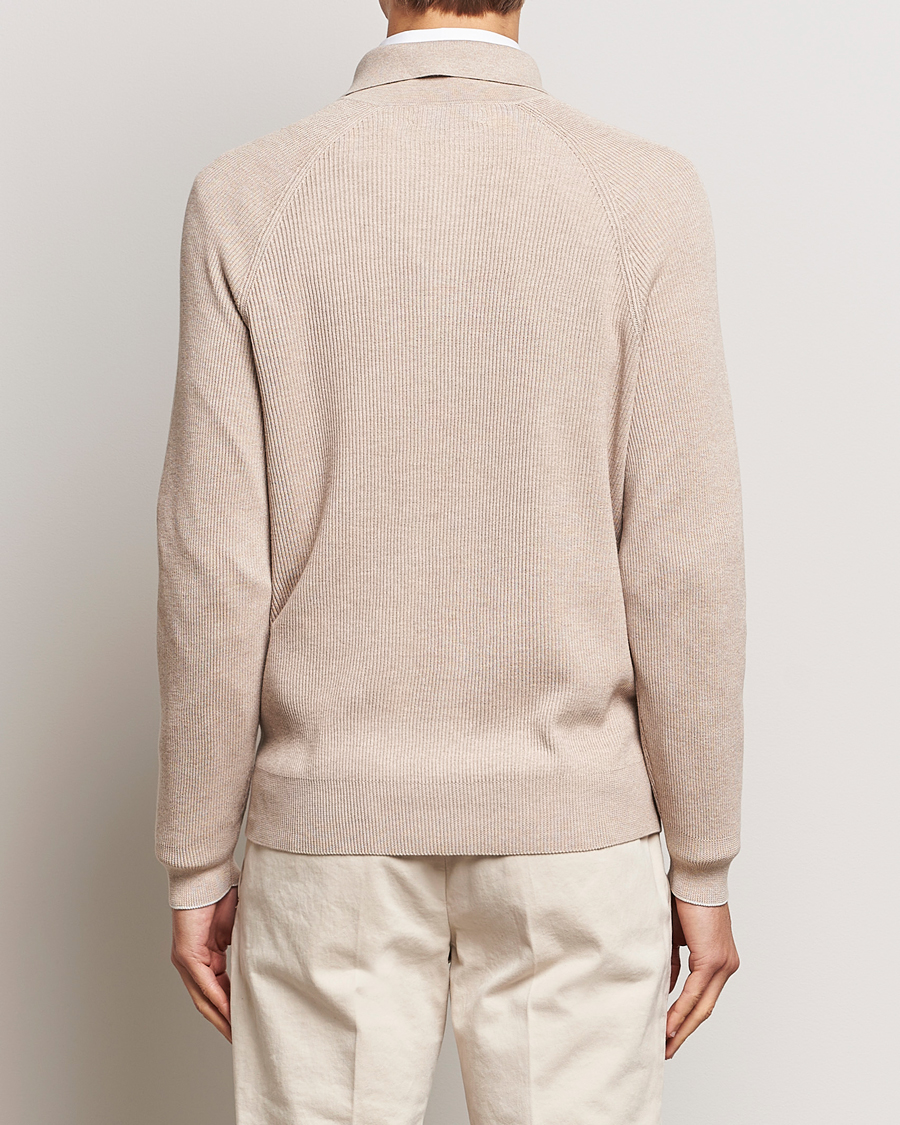 Homme | Pulls Et Tricots | Brunello Cucinelli | Long Sleeve Knitted Polo Light Beige