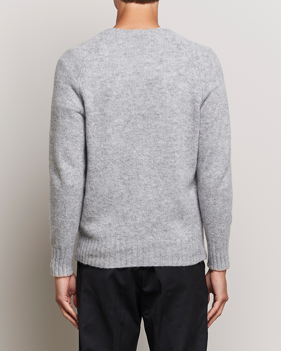 Homme | Pulls Et Tricots | Brunello Cucinelli | Fluffy Crew Neck Sweater Light Grey
