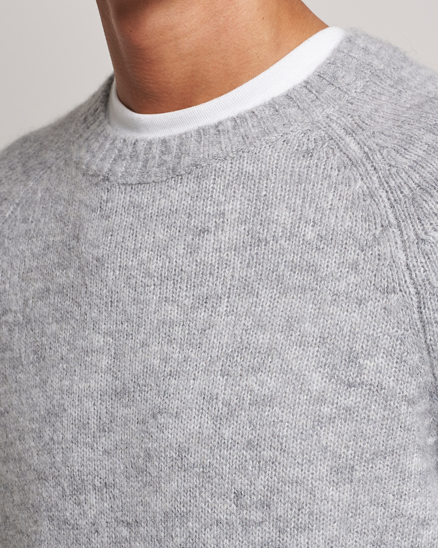 Homme | Pulls Et Tricots | Brunello Cucinelli | Fluffy Crew Neck Sweater Light Grey