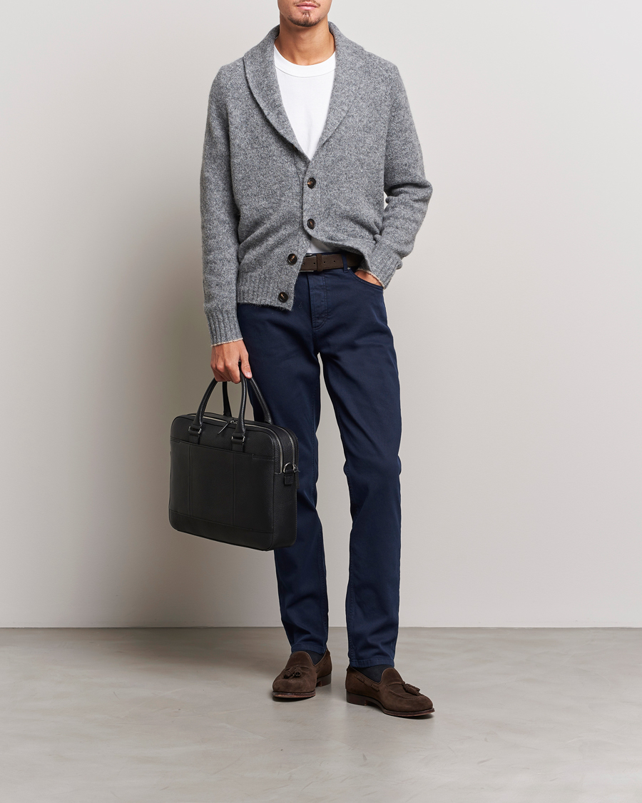 Homme | Pulls Et Tricots | Brunello Cucinelli | Fluffy Shawl Collar Cardigan Grey Melange