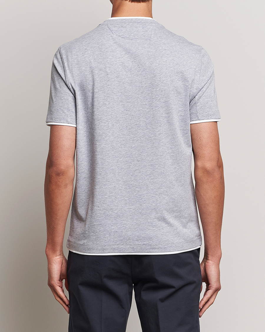 Homme | T-shirts | Brunello Cucinelli | Short Sleeve Logo T-Shirt Light Grey