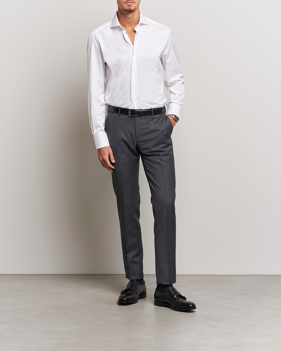 Homme | Chemises | Brunello Cucinelli | Slim Fit Poplin Shirt White