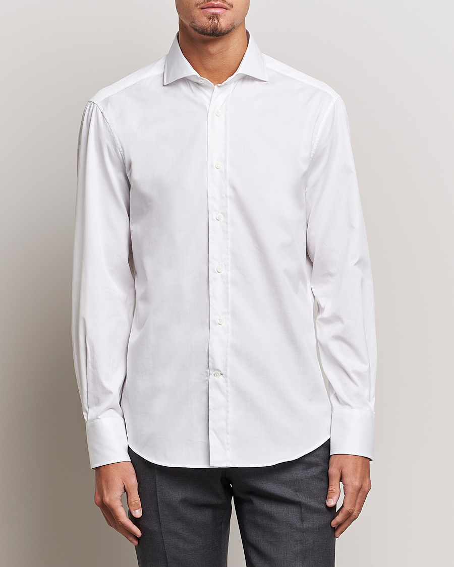 Homme | Chemises | Brunello Cucinelli | Slim Fit Poplin Shirt White