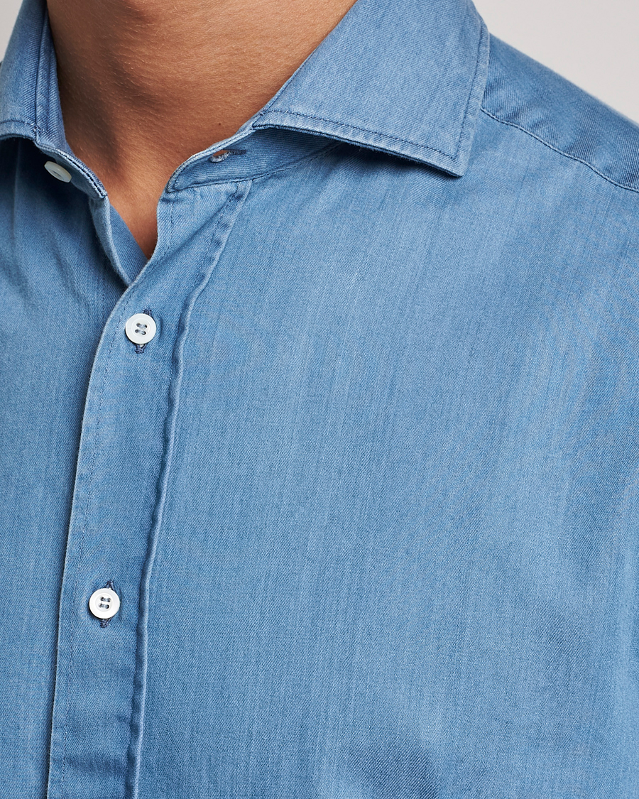 Homme | Chemises | Brunello Cucinelli | Slim Fit Denim Shirt Indigo Blue